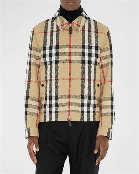 Burberry Men's Crossmoor Boucle Check Jacket 